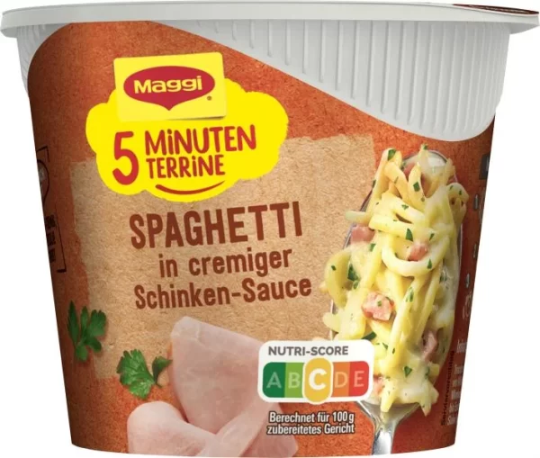 Maggi 5 Minuten Terrine Spaghetti In Cremiger Schinkensauce 3