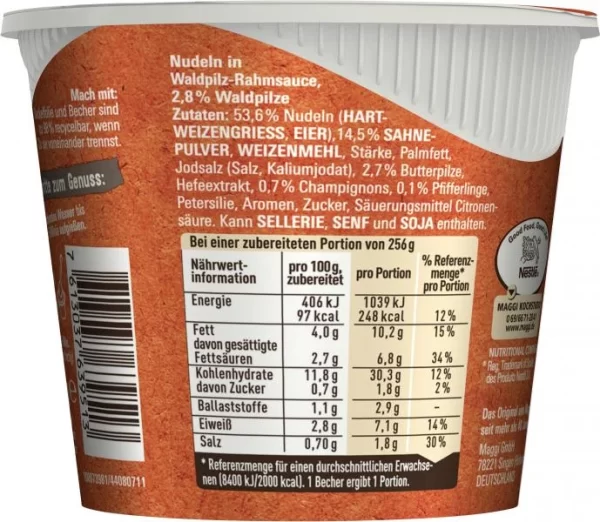 Maggi 5 Minuten Terrine Nudeln In Waldpilz-Rahmsauce 5