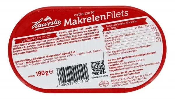 Hawesta Makrelenfilets Geräuchert In Öl 3