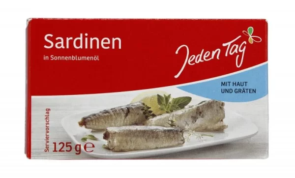 Jeden Tag Sardinen In Sonnenblumenöl 1